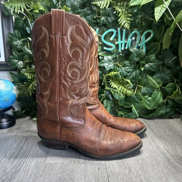 Mens Nocona Jackpot Brown Round Toe Leather Western Boots D8825 Sz 9 D main image 7